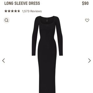 Black Skims Long Sleeve Lounge Dress